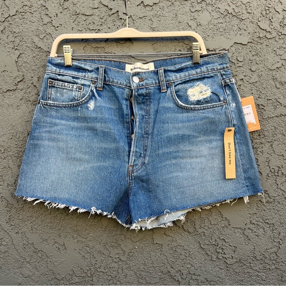Reformation Pants - Reformation Dixie High Rise Jean Shorts Size 31